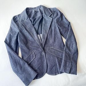 development y2k denim‎ blazer womens 4